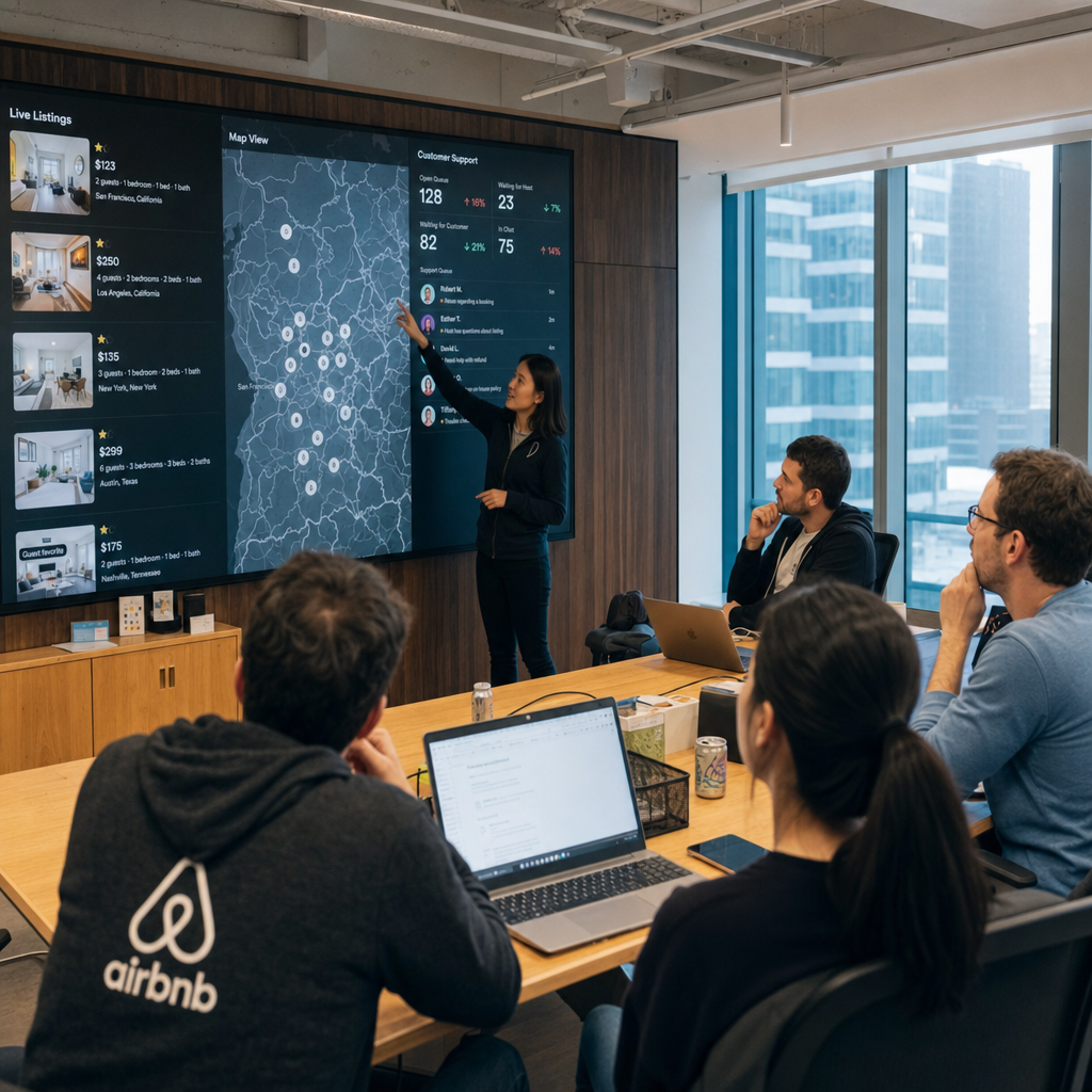 Airbnb 的 AI 账本：代码和客服先见效，旅行搜索还没成形