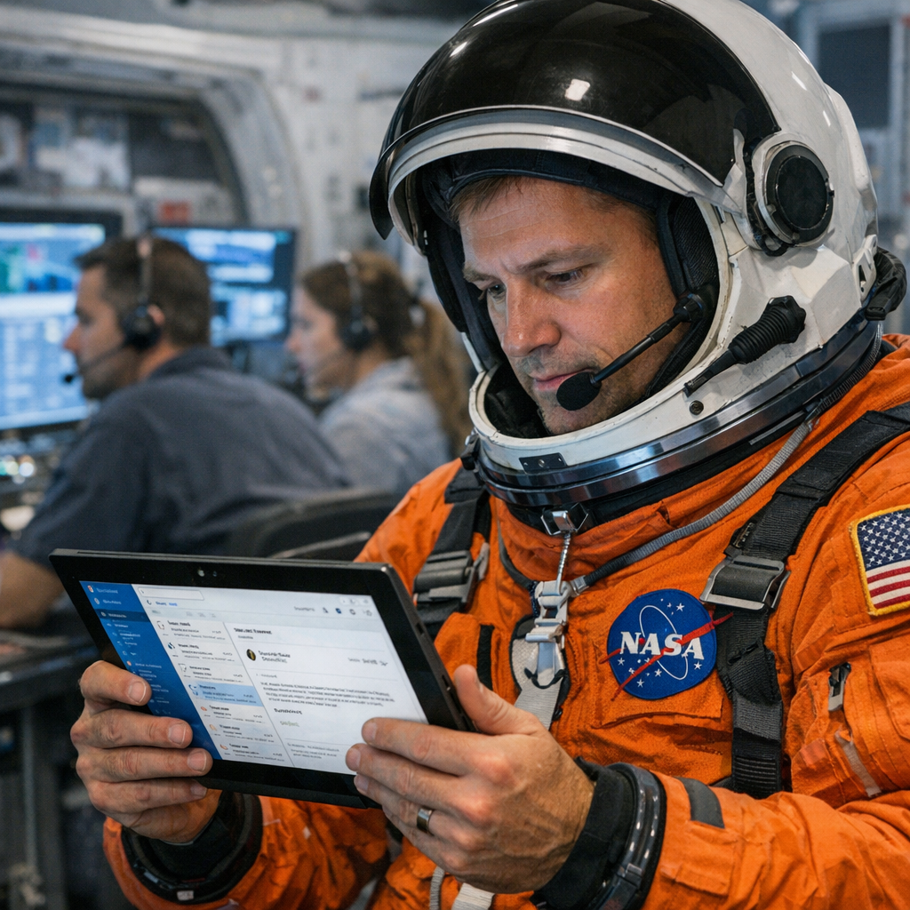 月球路上，Outlook 也会宕：NASA 把最日常的办公故障带进了太空