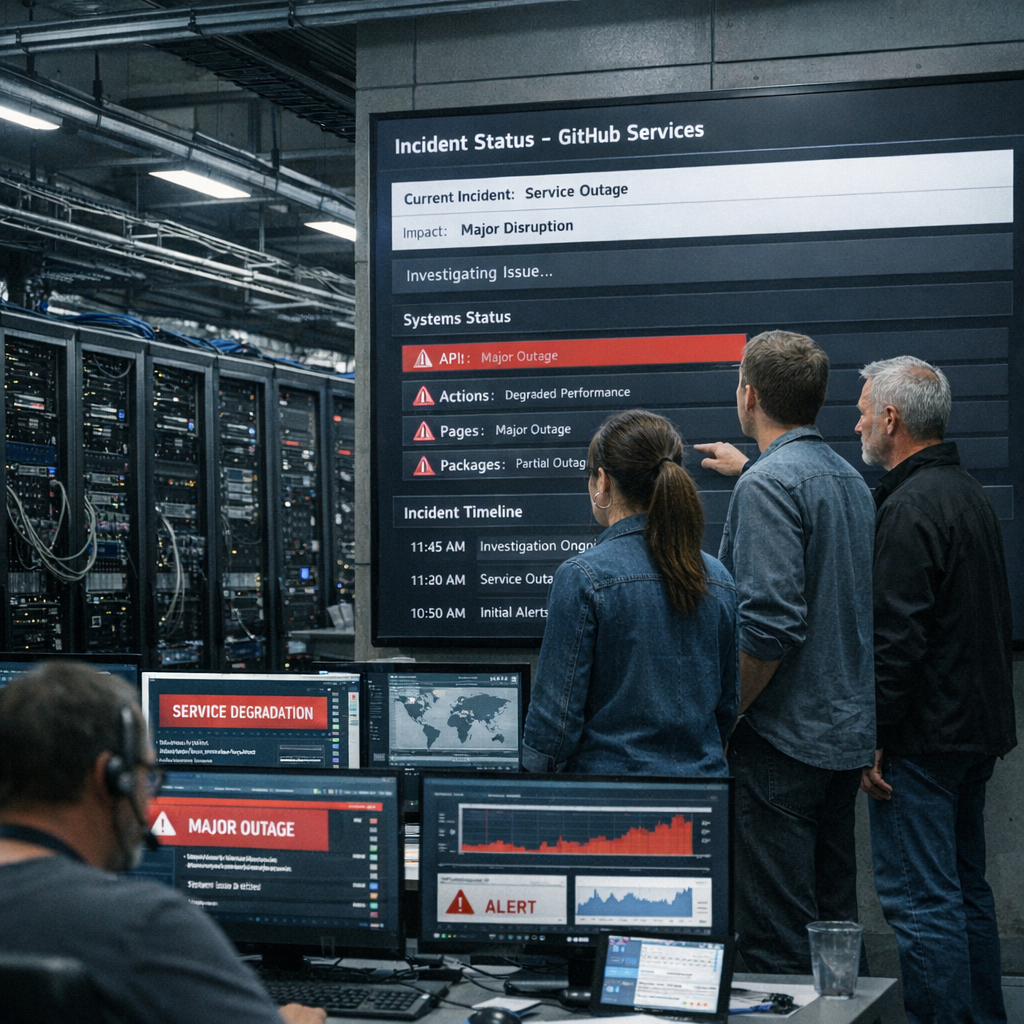 GitHub 多项服务异常：受影响的不只是代码托管，还有整条开发链路