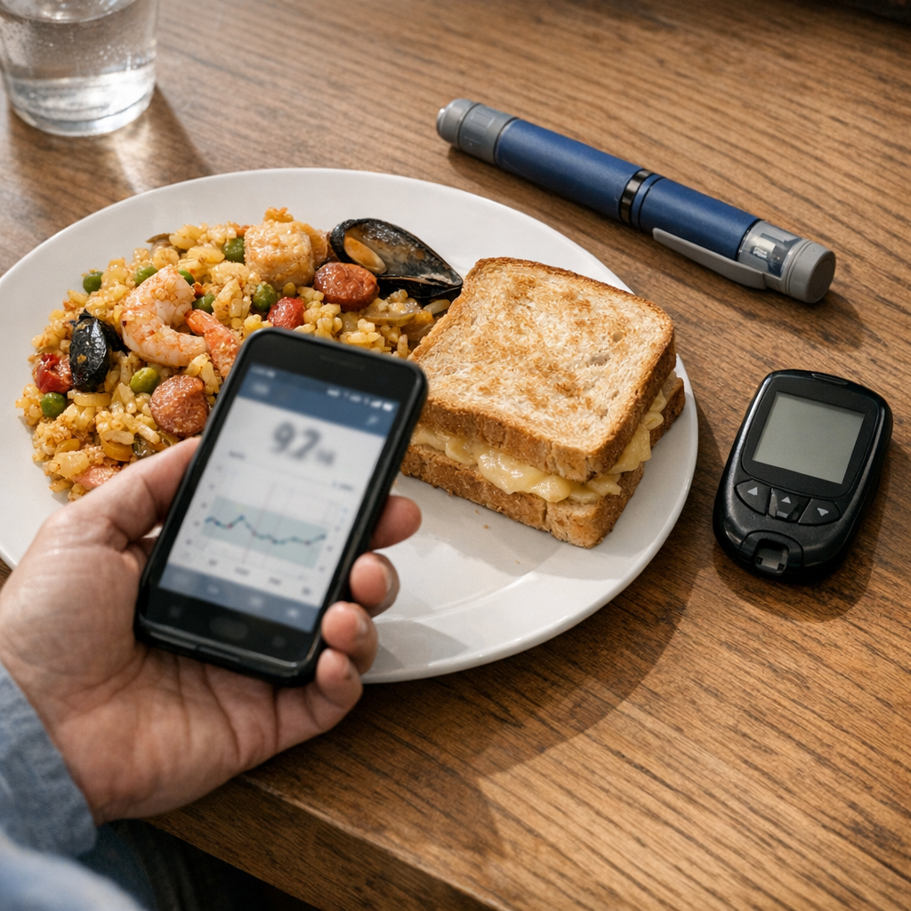 同一张饭照问 AI 26904 次：碳水估算还不能直接接管胰岛素剂量