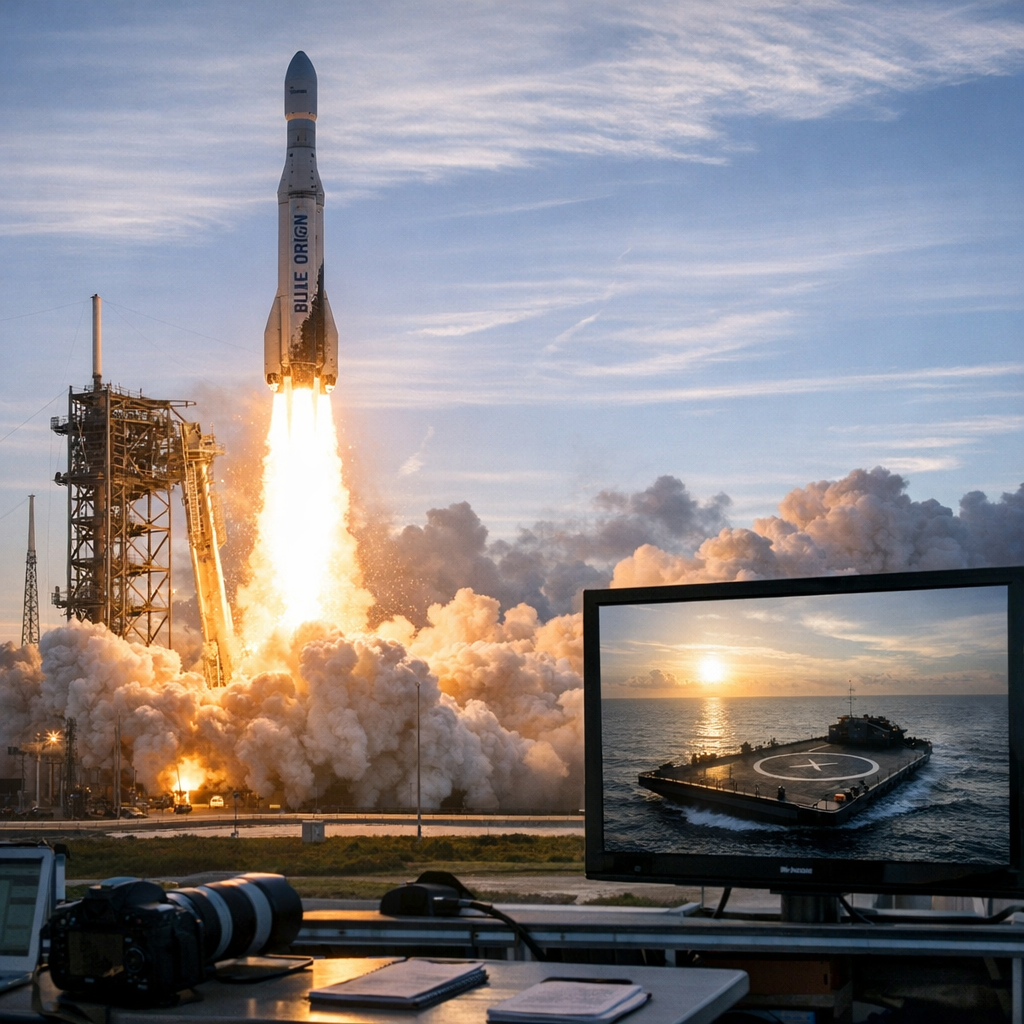 蓝色起源第三次发射失手：火箭回收成功了，客户卫星却报废了