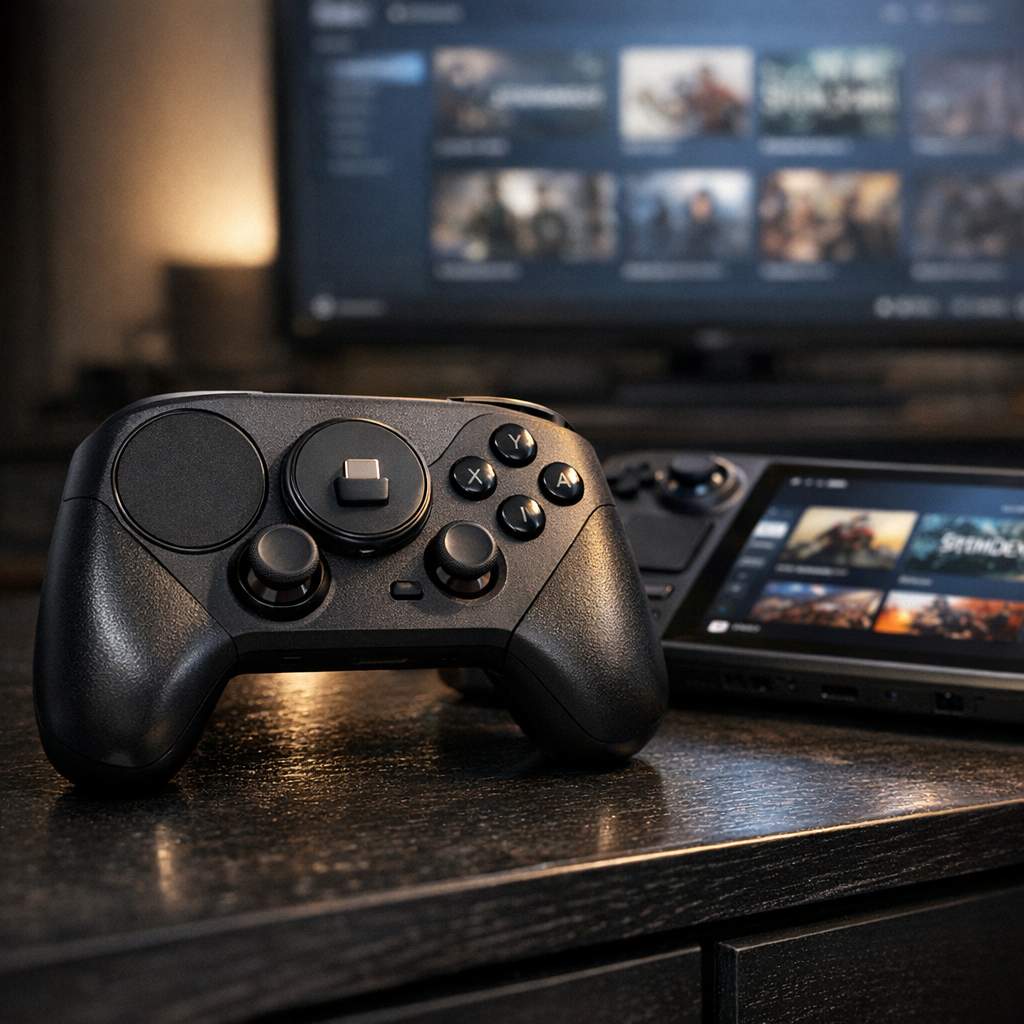 Steam Controller 99 美元开卖：Valve 的客厅梦，先把门把手递出来了