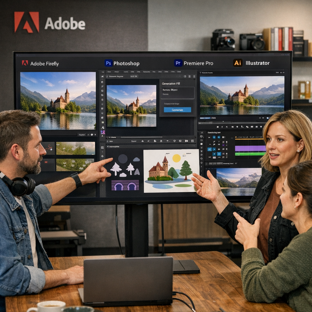 Adobe想让AI替你点完所有菜单:Firefly助手把Photoshop、Premiere和Illustrator串成了一条线