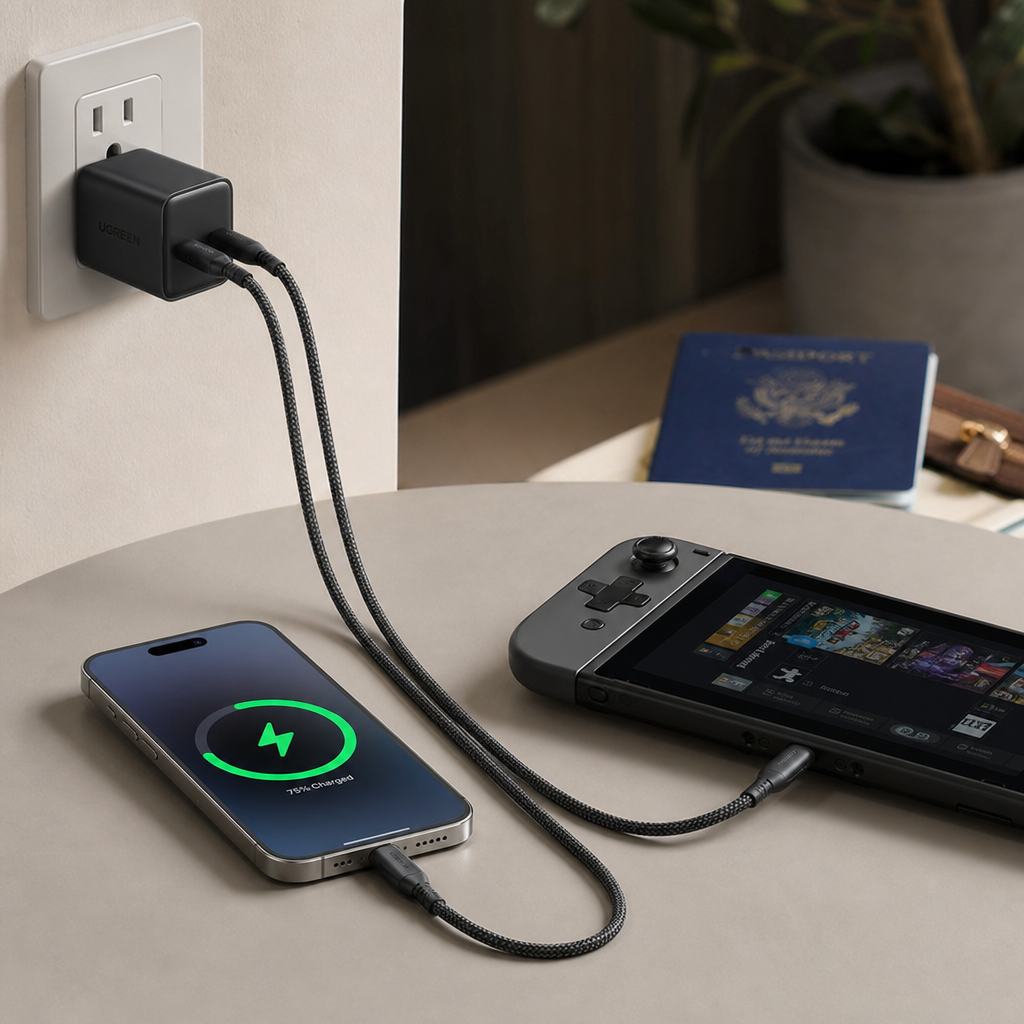 Anker 15 美元二合一 USB-C 线降价：小配件，解决的是多设备充电乱局