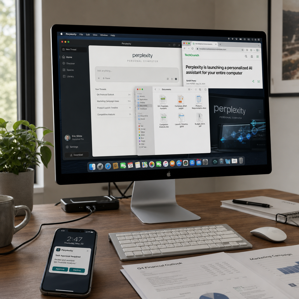 Perplexity Personal Computer 开放给所有 Mac 用户：AI 助手开始碰本地文件了
