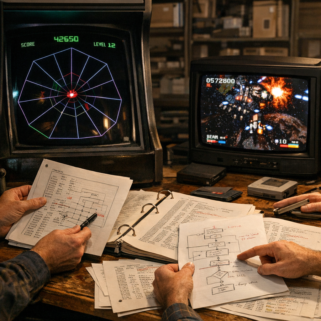 《Tempest vs Tempest》免费上线：把 Atari 经典拆到汇编层，这比怀旧游戏史有用得多