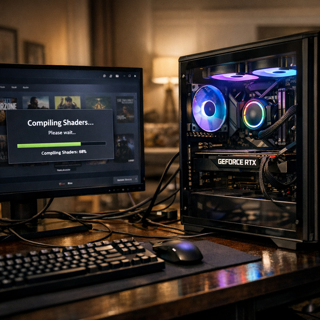 别再盯着“正在编译着色器”发呆了：英伟达想把游戏加载的苦差事挪到你离开电脑的时候