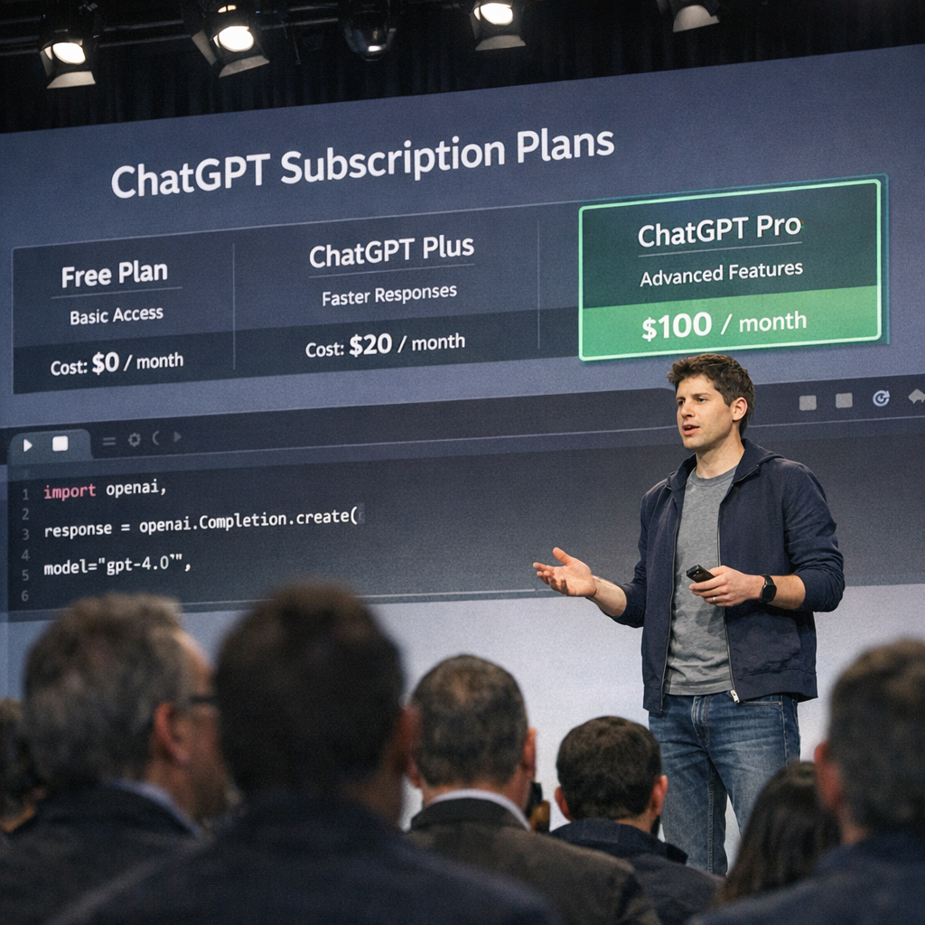 OpenAI补上“中间价”：ChatGPT月费100美元，不只是多一个档位那么简单