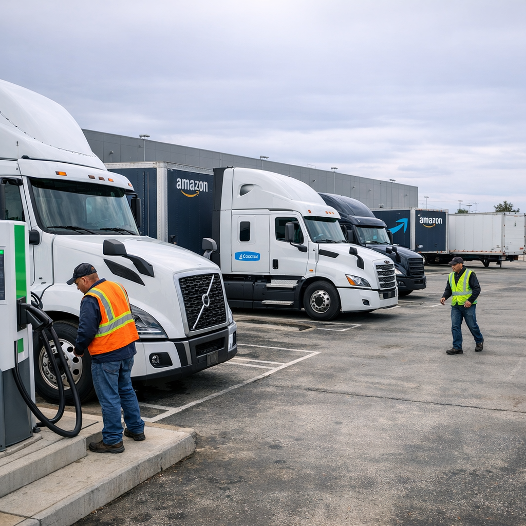 亚马逊把 75 辆 Einride 电动重卡接入 Relay：没买车，也没接手风险