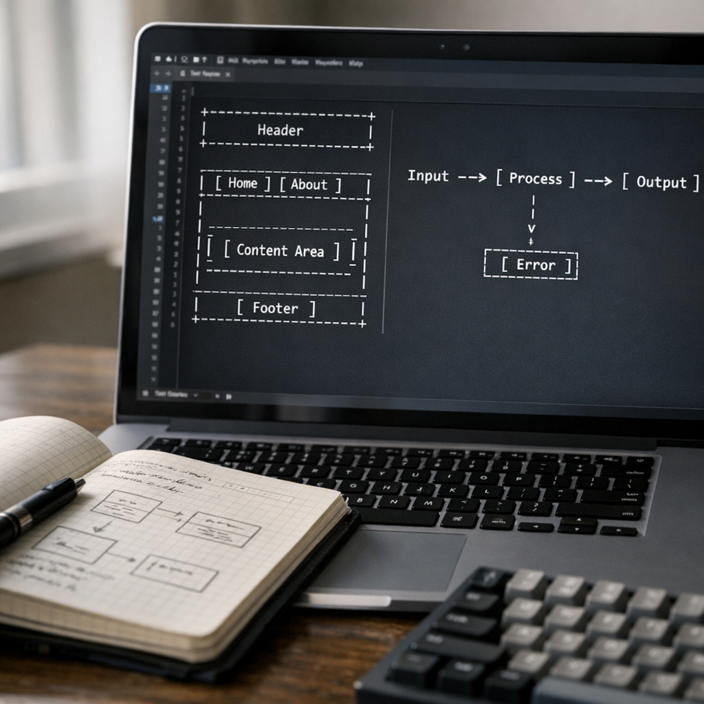 纯文本绘图回潮：Mockdown、Wiretext、Monodraw 不是怀旧，是工具减负