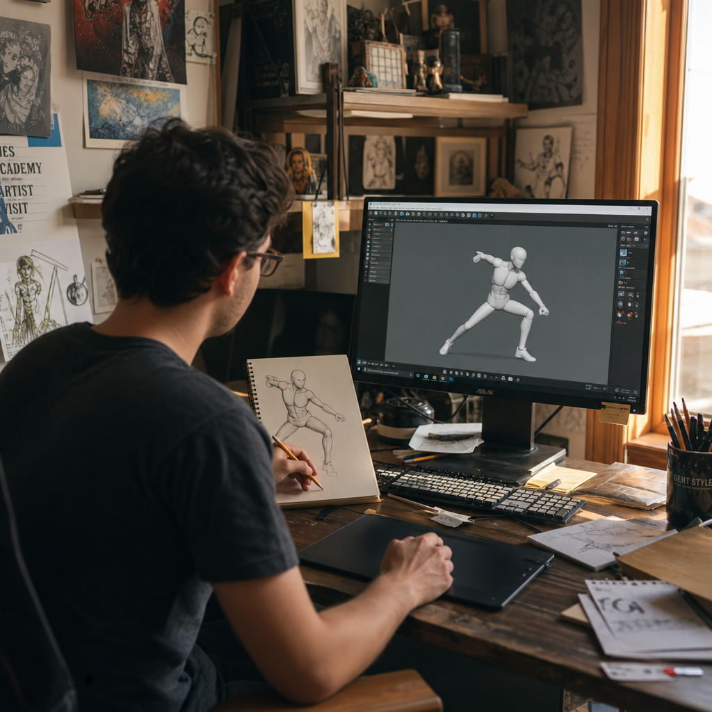 SetPose:免费的 3D 姿势工具,真正降低了绘画参考门槛吗