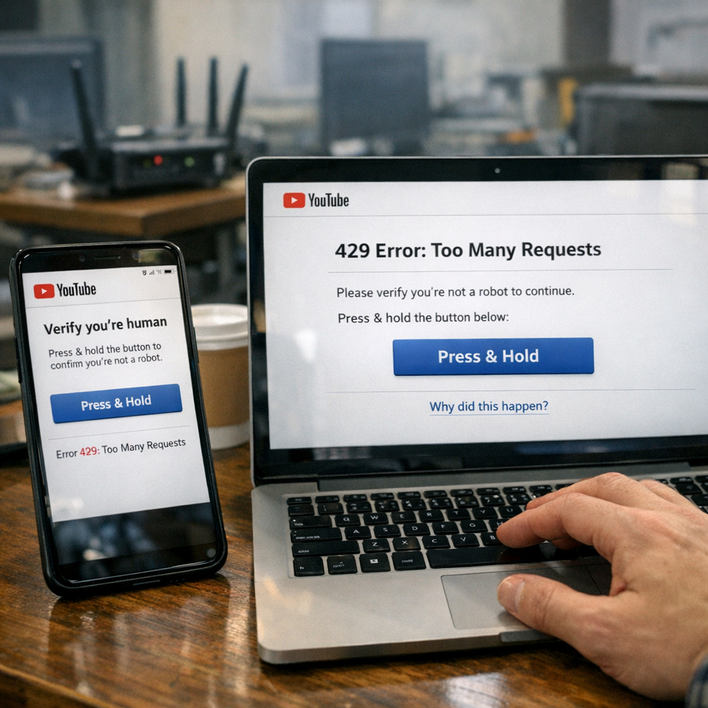 一条 YouTube 链接,打开的却是验证码:当平台把你当成机器人,麻烦才刚刚开始