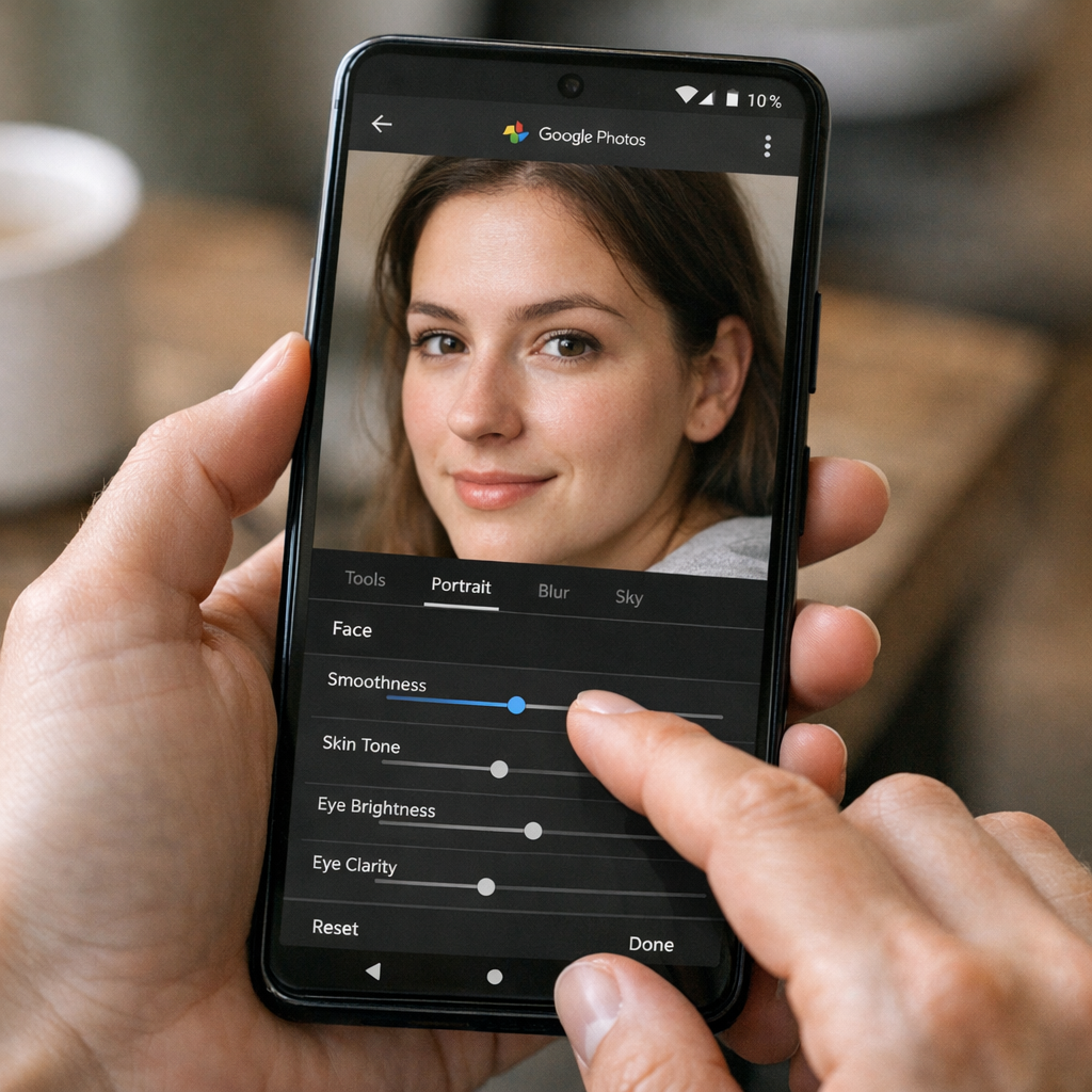 Google Photos 在 Android 加入快速人像修饰：修图更省事，平台也把美颜入口收得更紧