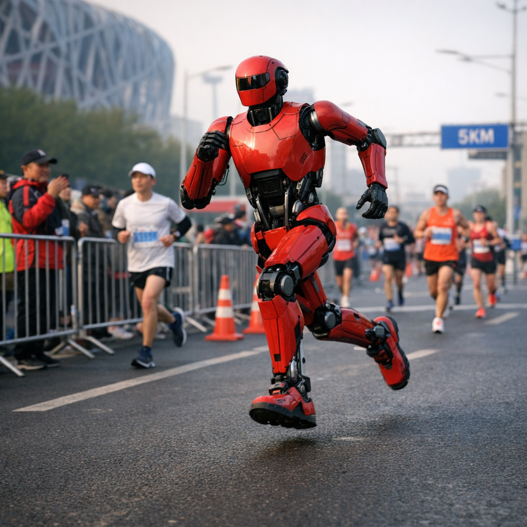 人形机器人半马跑进 1 小时：这不是科幻成真，是工程开始变得不好糊弄了