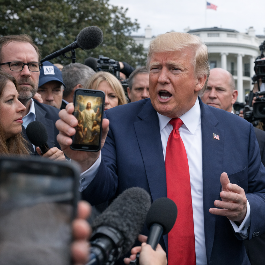 当AI圣像遇上政治流量：特朗普又发“耶稣版自己”，这次更像一场算法时代的信仰试探