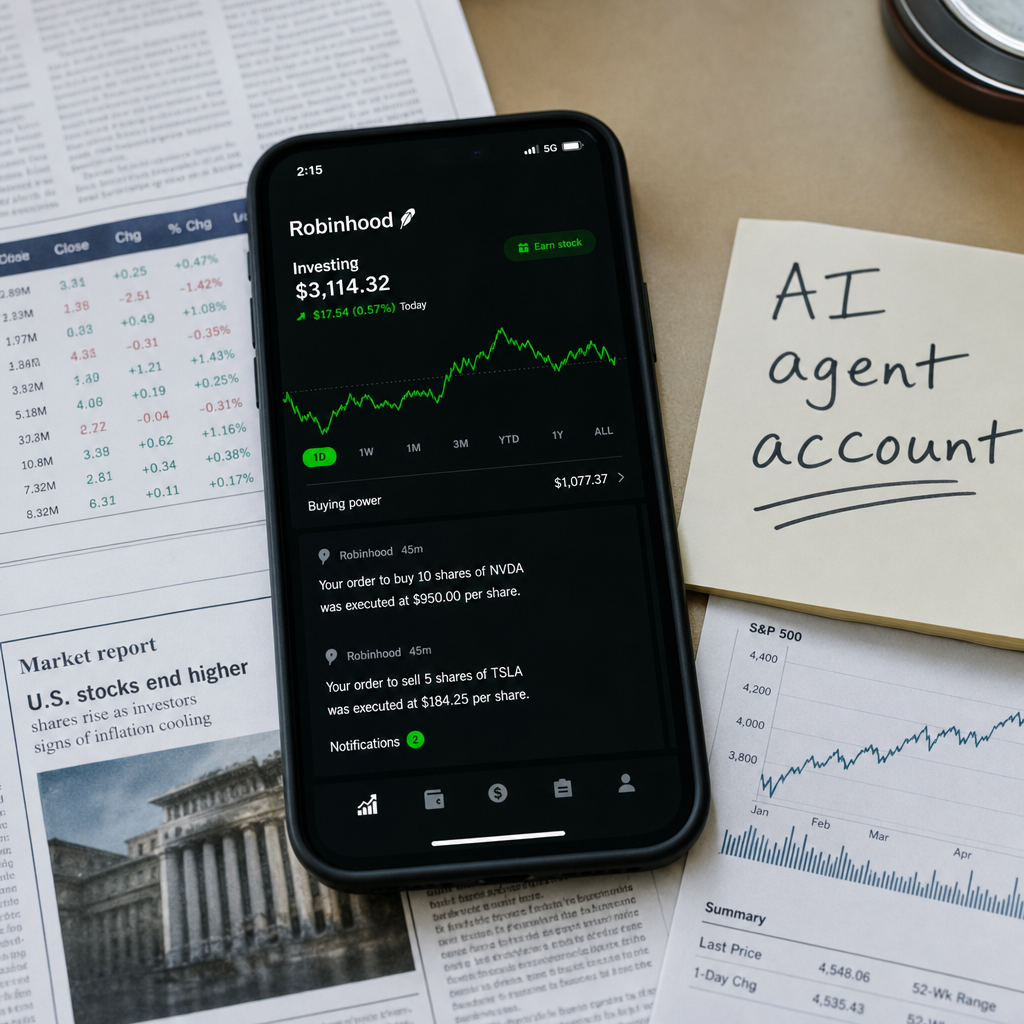Robinhood 允许 AI agent 自动炒股：钱能先圈住，风险未必圈得住