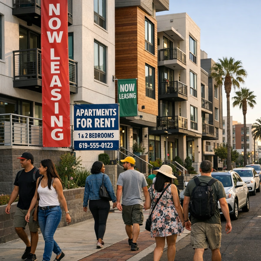 圣迭戈租金回落跑在全美前列，新增供给至少说明一件事：不多建，真没戏