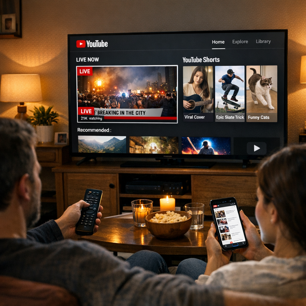 客厅正在变成YouTube的新主场：电视不再只是播放屏，而是下一块“可互动”的战场