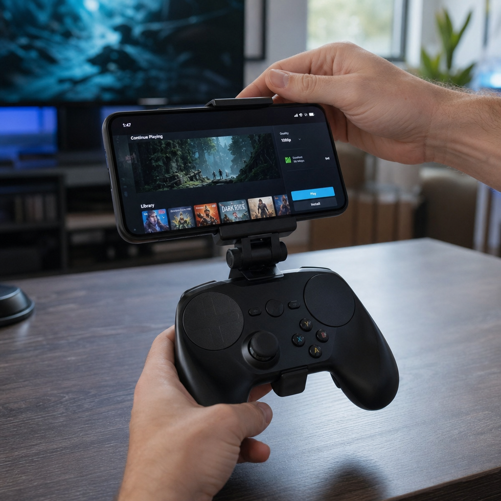 Steam Controller 手机挂载配件同日开卖，但别把它当万能移动手柄