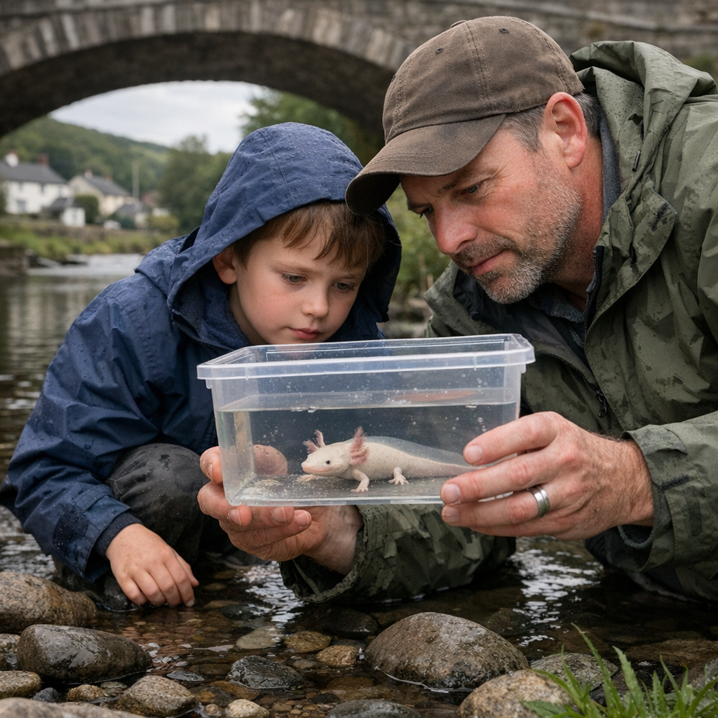 威尔士桥下发现墨西哥钝口螈：罕见的不是“捡到”，而是异宠弃养浮出了水面