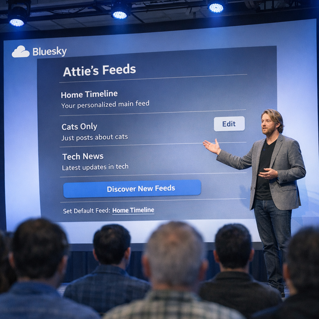 Bluesky把“算法权”交还给用户:一款叫 Attie 的AI,想替你重写信息流