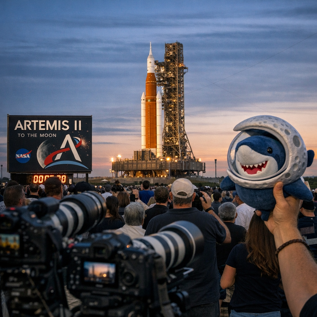 当“月球鲨鱼”欢迎阿耳忒弥斯2号:一篇愚人节玩笑,照见美国重返月球的真实期待