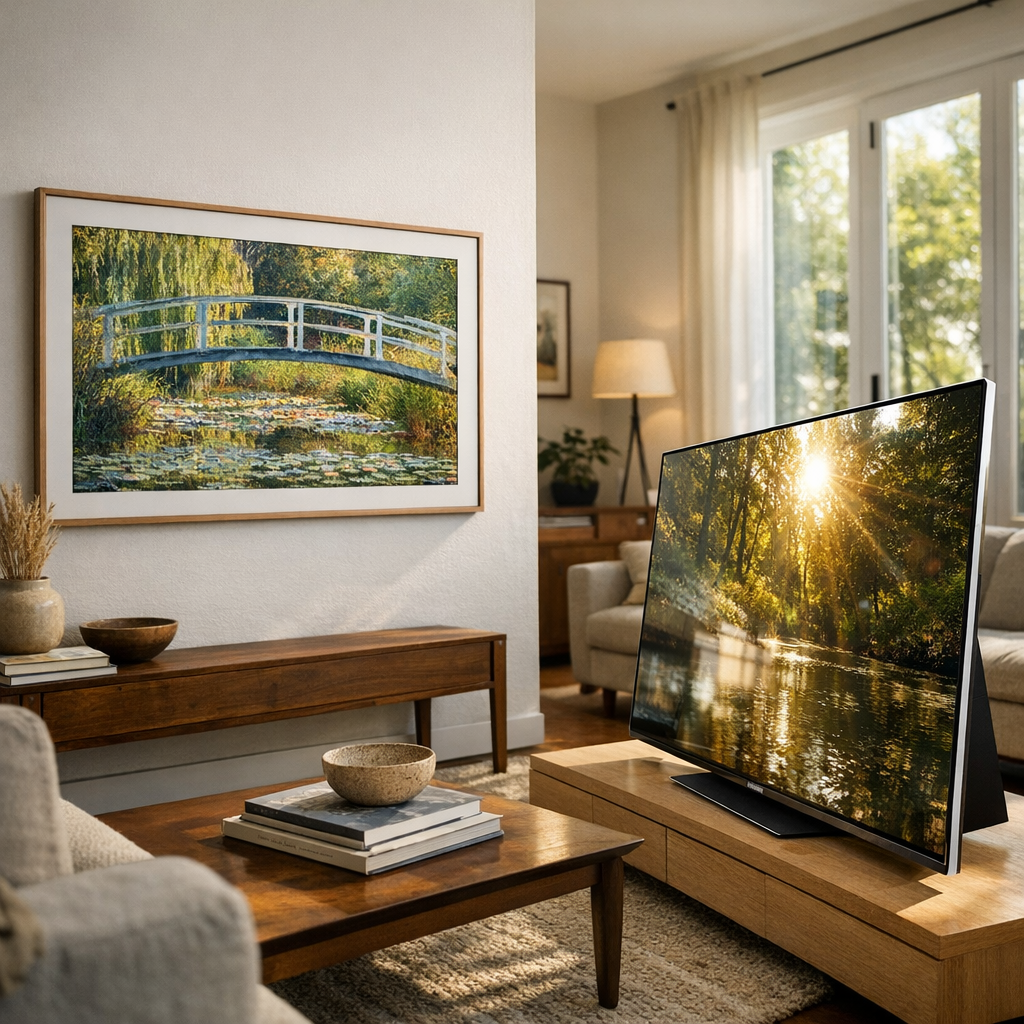 三星把电视继续往“挂画”方向推：2026 款 The Frame 降价了，OLED 也开始学会装饰客厅