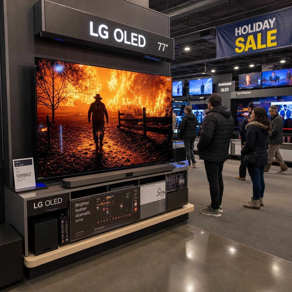 77 英寸 LG B5 OLED 降到 1499 美元：该重新算算 C5 的 400 美元溢价了