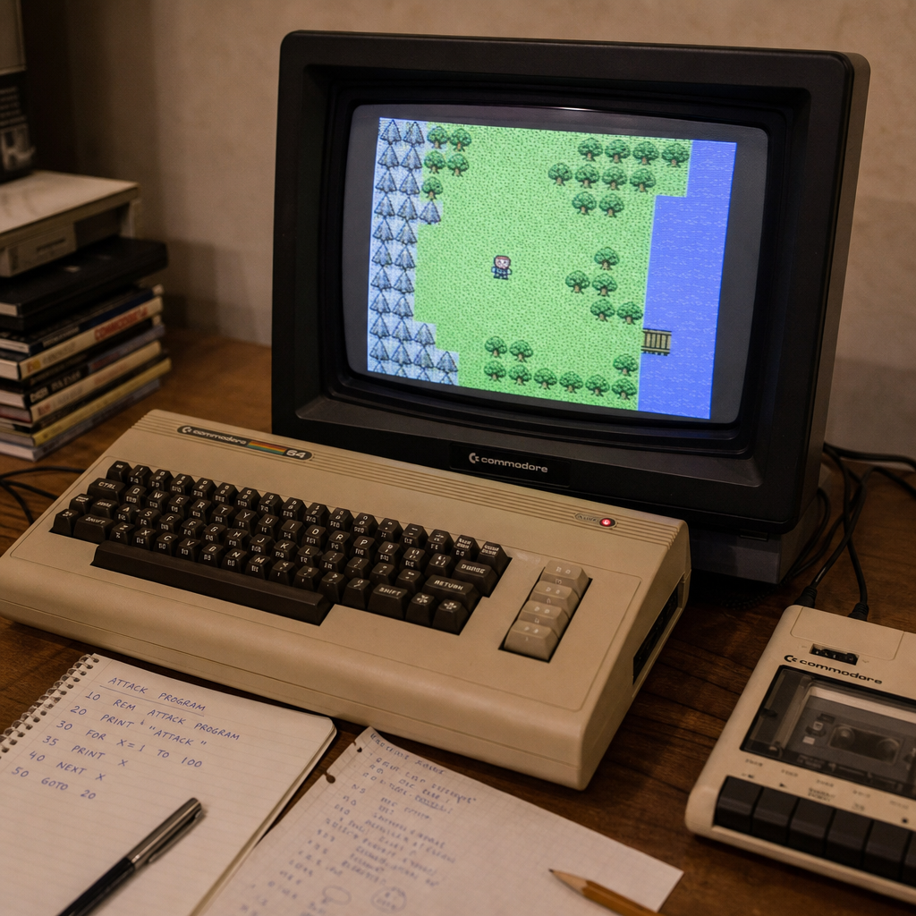 C64 BASIC 做 11×11 地图视窗：难点不是画出来，而是少算一点