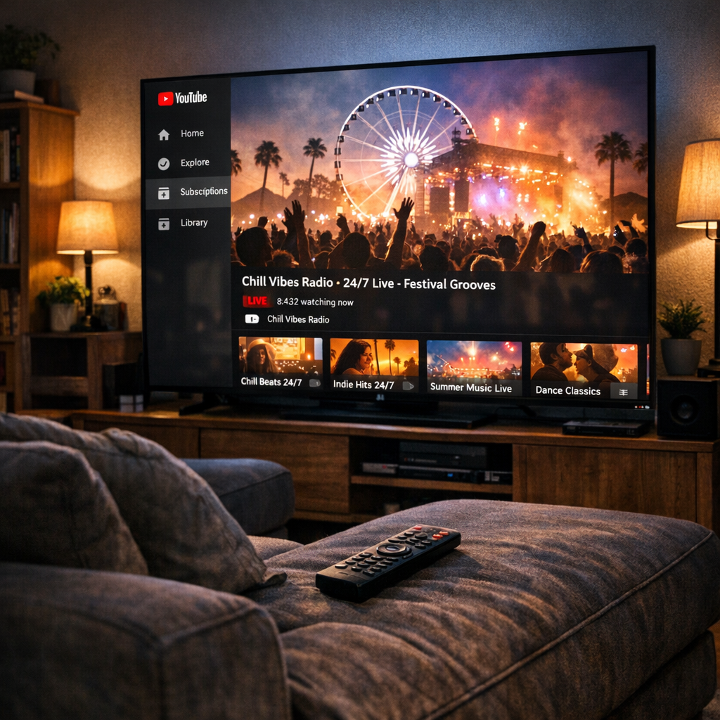 YouTube想把电视重新发明一次：24小时“频道”上线，流媒体又开始学传统电视了