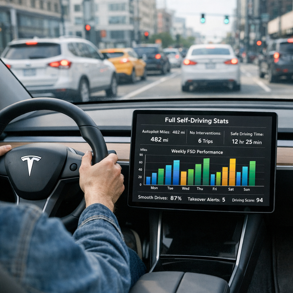 特斯拉把自动驾驶做成了“打卡游戏”:当 FSD 开始追踪连胜天数,马斯克想卖的就不只是功能了