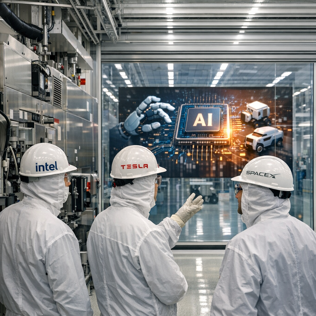 英特尔站上马斯克“造芯局”:德州新晶圆厂不是科幻,而是一场豪赌