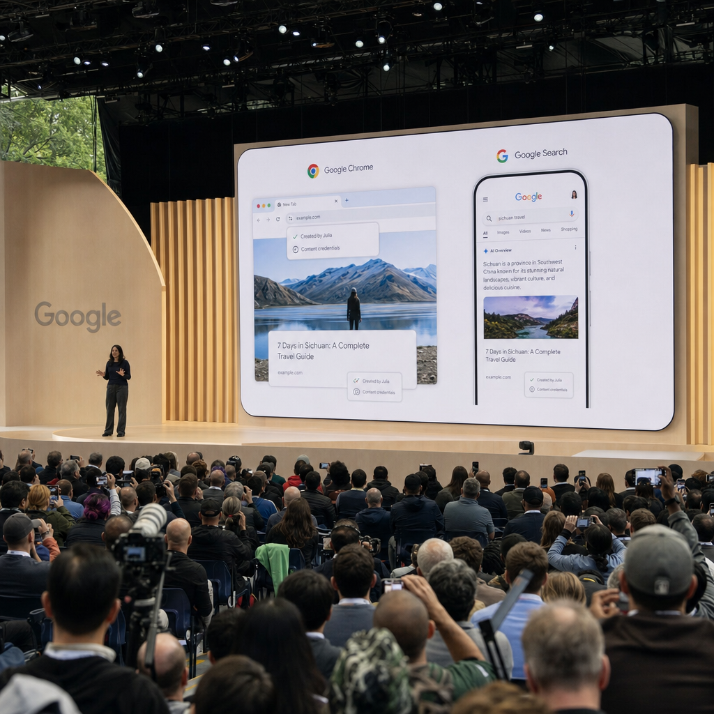 Google把AI内容验证带进Chrome和搜索：标记系统开始面对普通用户