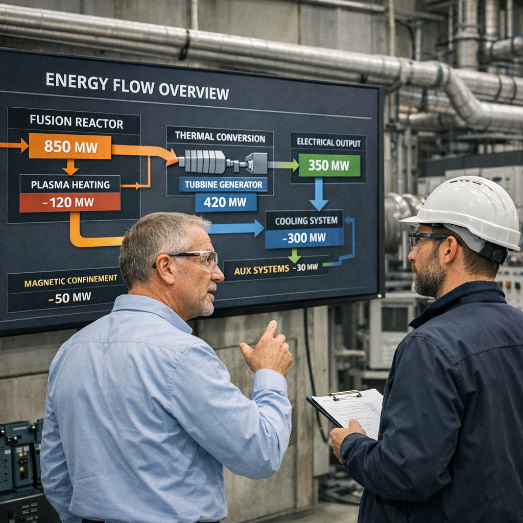 聚变电站模拟器把账算明白了：Q=10，净上网可能也只有 61MW