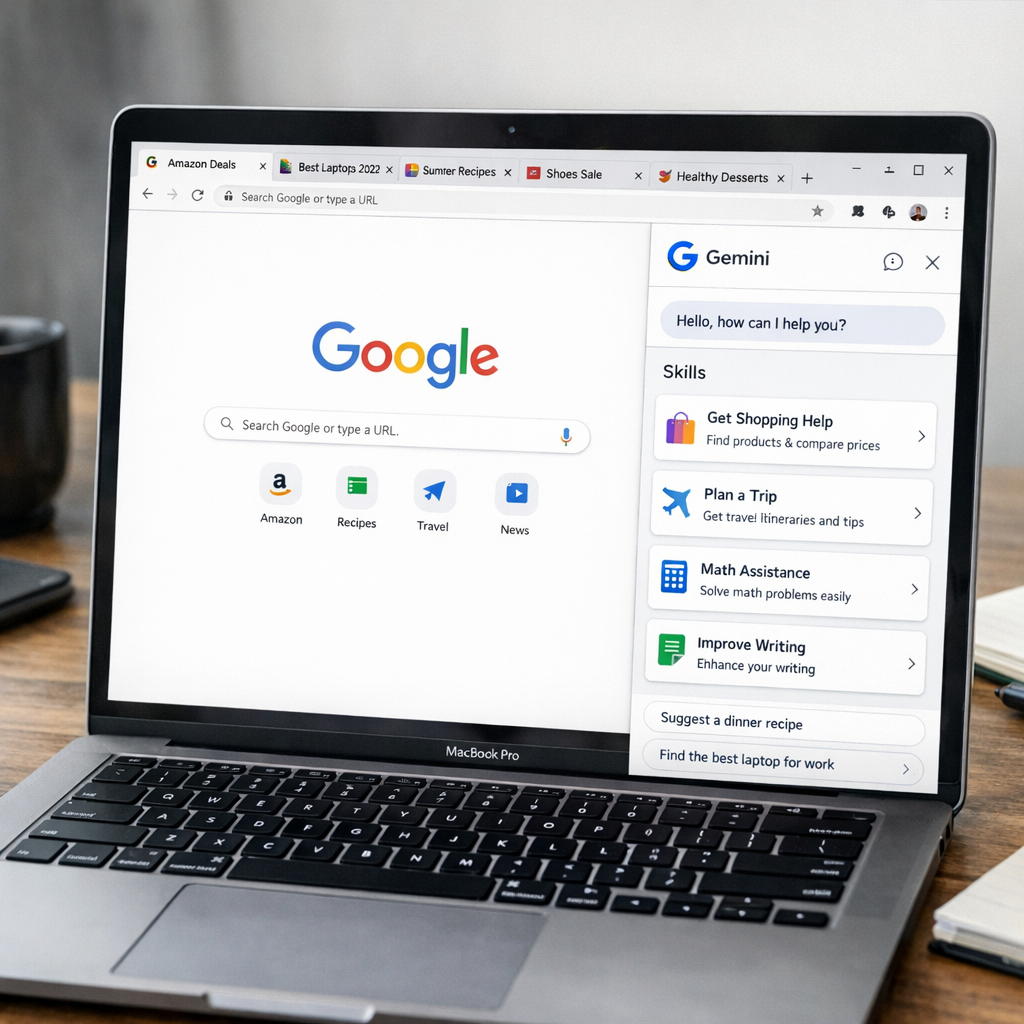 Chrome把AI提示词变成“一键技能”，谷歌想让浏览器不再只是浏览器