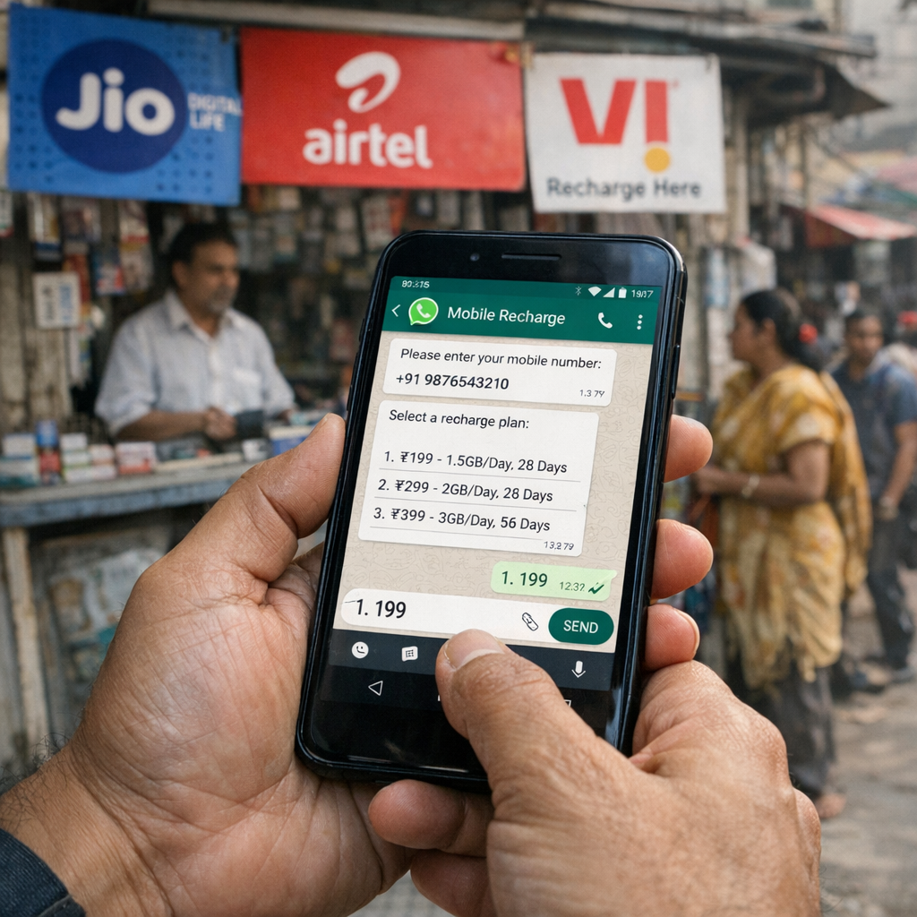 WhatsApp在印度上线手机充值，但5亿用户还没变成支付默认入口