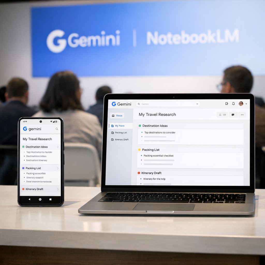Google 给 Gemini 加上“笔记本”：AI 聊天机器人，终于开始像项目搭子了