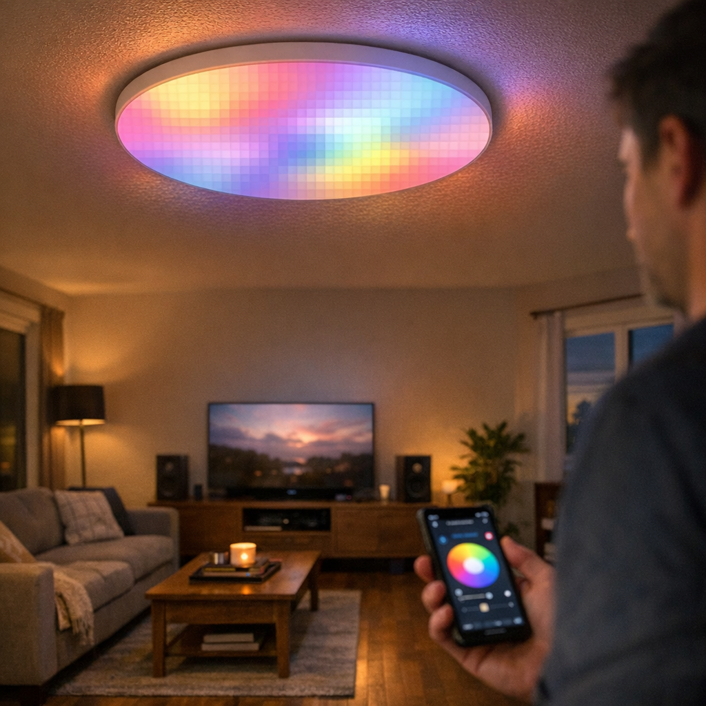 Govee 把吸顶灯做成“低清屏”：249.99 美元买氛围，还是买噱头？