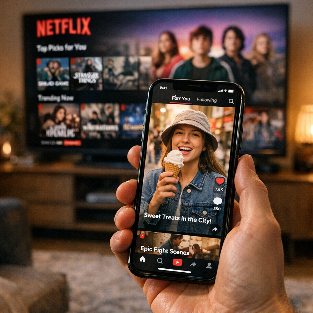 Netflix也要刷短视频了：当流媒体巨头学会TikTok的手势，下一场战争不只在内容