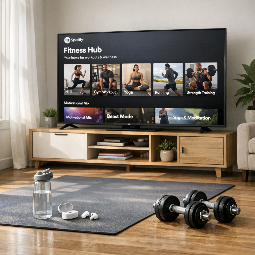 Spotify 把 Peloton 课程塞进 App：健身专区不是问题，杂货铺才是