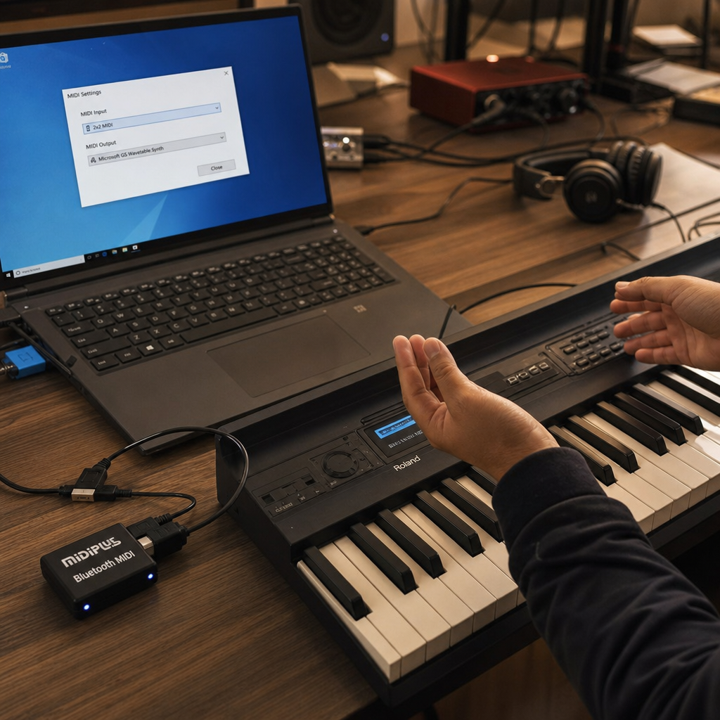 Windows 蓝牙 MIDI 配上却用不了：一个开源小工具补了平台的缝