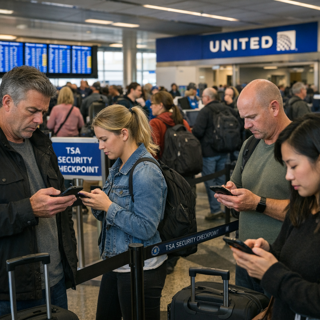 航司 App 开始管你从家门口到登机口：美联航把安检排队时间塞进了手机里