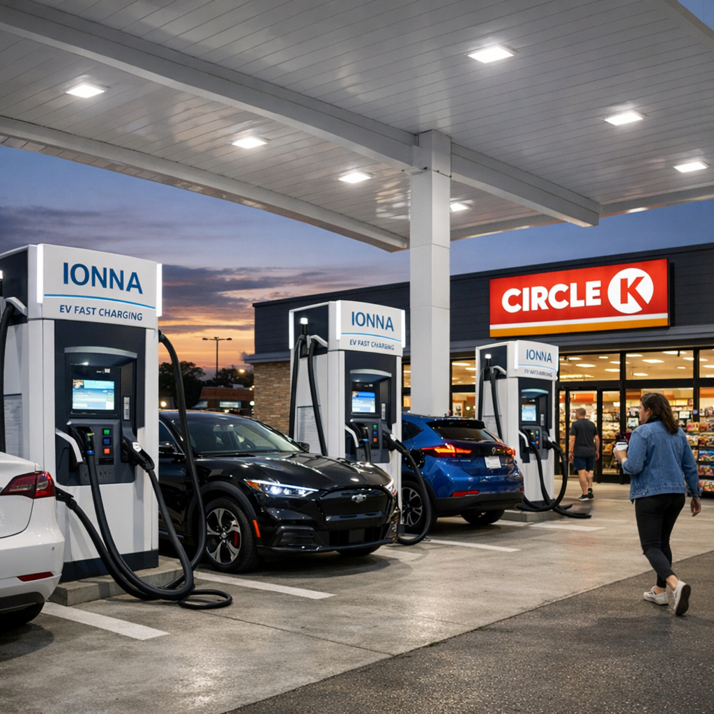 加油站开始认真拥抱电动车:IONNA把350多家Circle K变成“补能驿站”