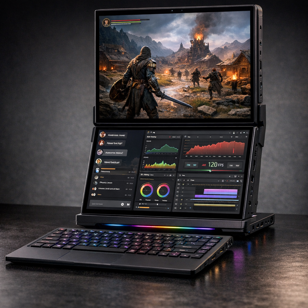 华硕 ROG Zephyrus Duo 2026：5500 美元双屏旗舰，买的是形态不是帧率