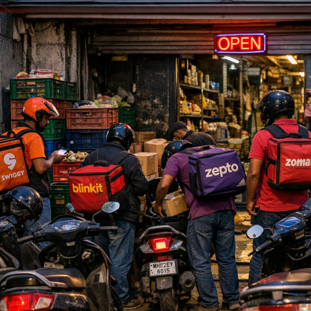 10分钟送到家，烧的却不只是钱：Flipkart和亚马逊正在重写印度即时零售战局