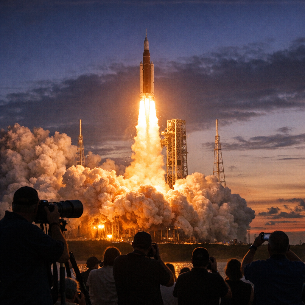 阿耳忒弥斯二号升空：人类重返月球的路，先从一次“不着陆”的硬仗开始