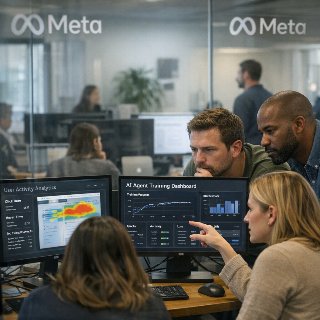 Meta将记录部分员工操作训练AI代理：数据多了，监控边界也在往前挪