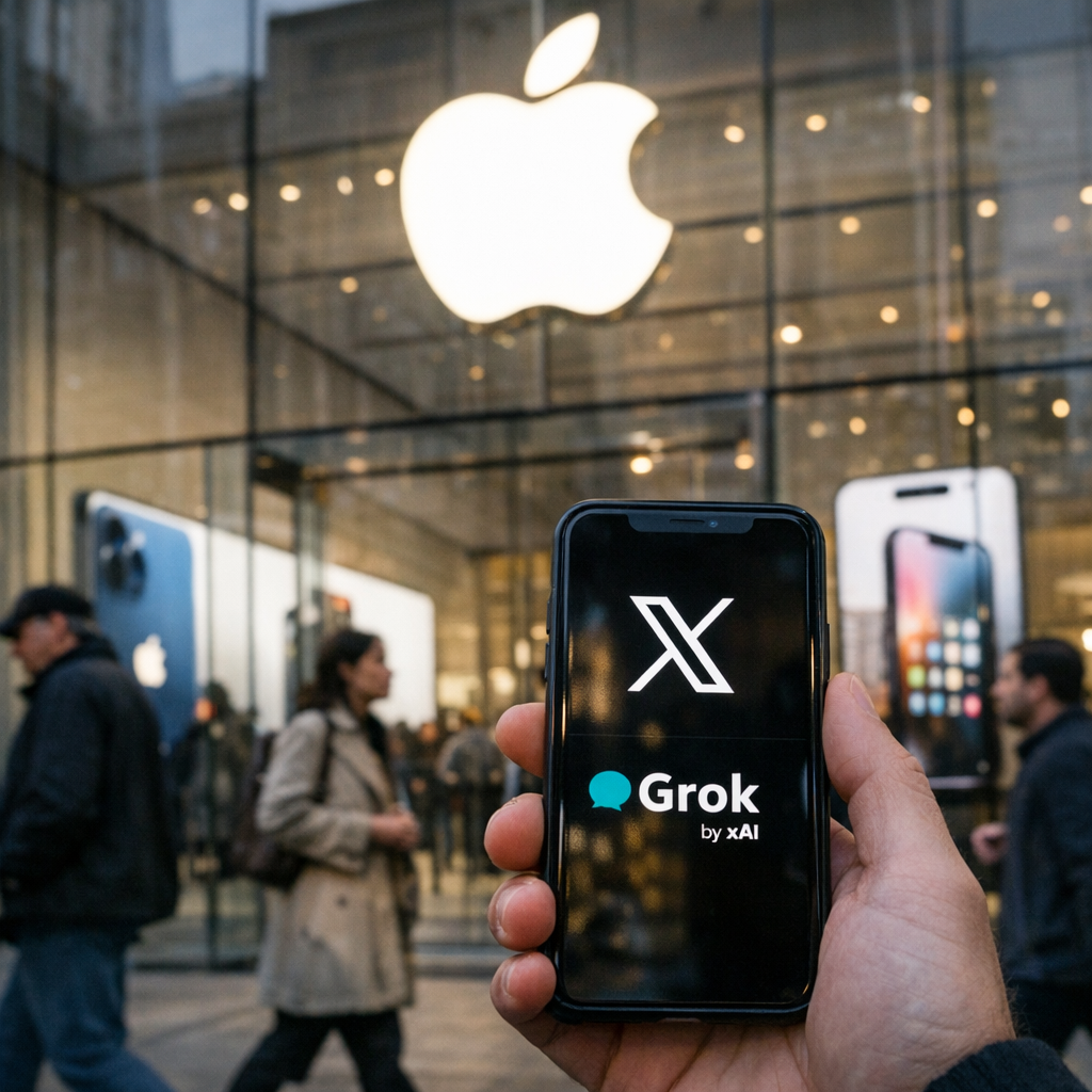 苹果差点下架马斯克的 Grok：AI 色情深伪失控后，App Store 终于露出獠牙