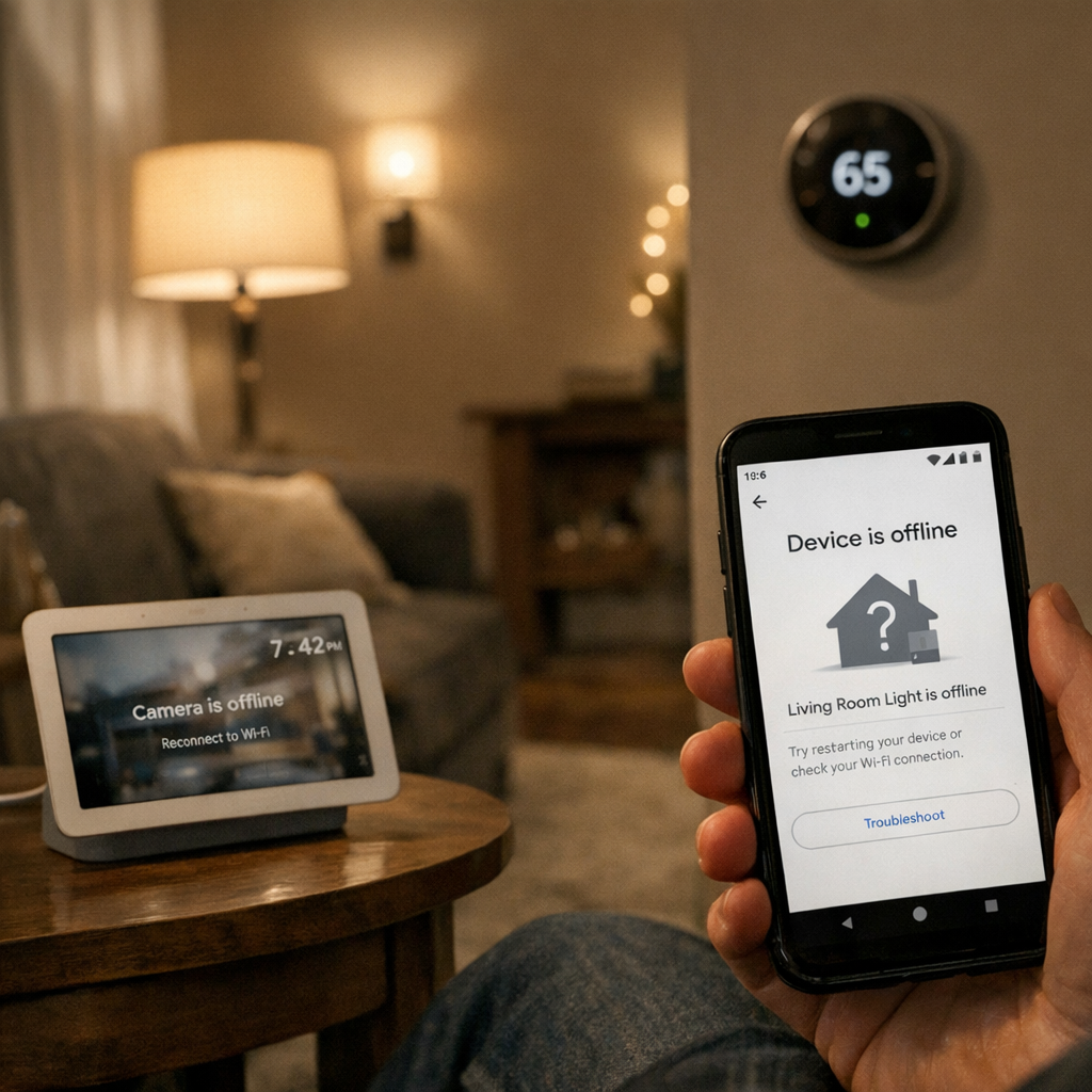 Google Home离线提示更新：智能家居终于开始解释“为什么坏了”