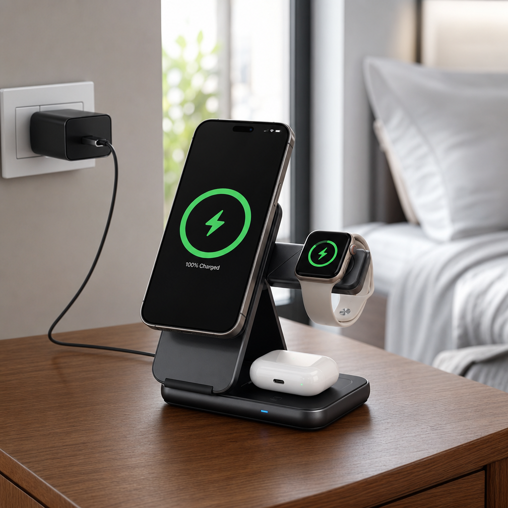 Anker 3合1无线充电站美国降至104.99美元：苹果多设备用户可以看，但别神化25W